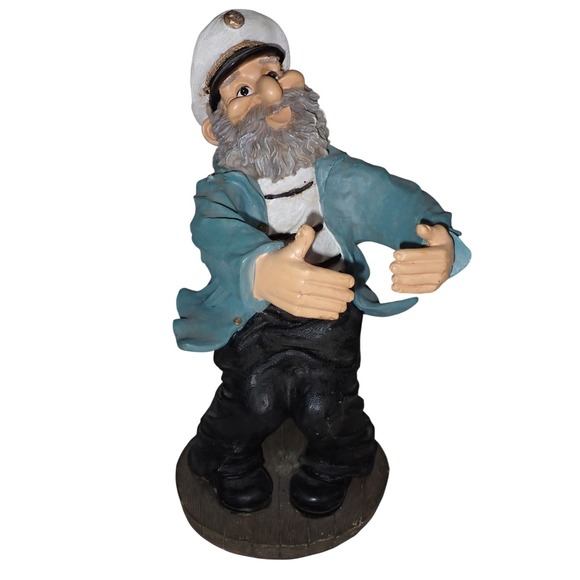 Other - Vintage Nautical Sea Captain Fisherman Sailor Wine Bottle Holder Figurine